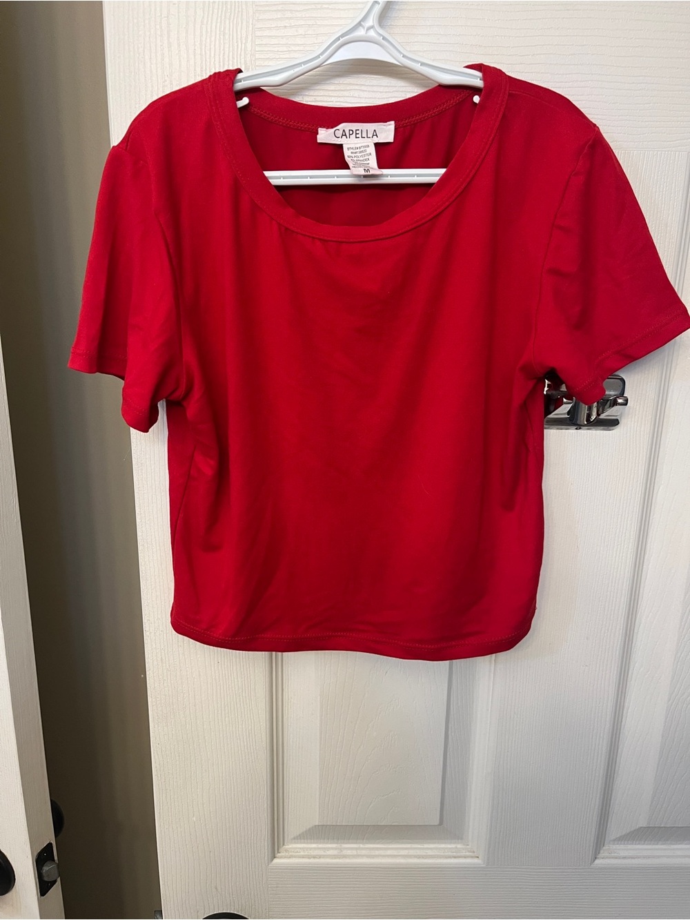 Capella Red Crop T Shirt size M